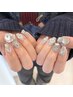 《Hand》【人気No3】ワンカラー+パーツ10個 (Jr.Nailist担当)￥8690