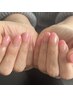 hand｜ ジェル　クリアグラデーション　¥5300→¥4800