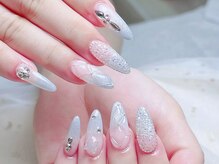 シーアンドビーネイル(C&B Nail)/チップ長さだし持ち込みデザイン