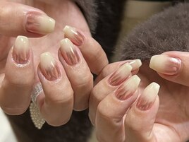 ミラーグラデーションネイル