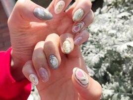 チューリップ☆ミラーネイル