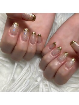 ビースタイル(B-style)/【ネイル】ミラーフレンチ