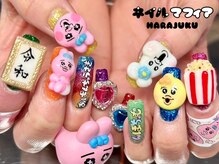 キャラ3D☆ロゴ☆ゴテゴテ盛りネイル☆