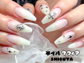 クロム/シンプル/ロングネイル