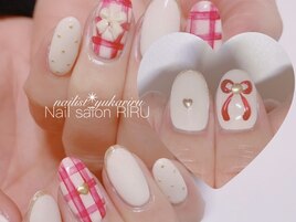 リボンネイル/チェックネイル