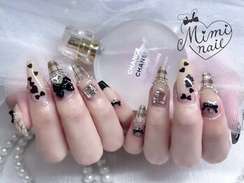 ミミネイル(Mimi nail)/チェック×ハートホロ