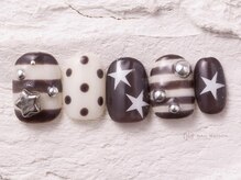 ネイルメゾン 渋谷店(NAIL MAISON)/ボーダードット韓国スター￥9000