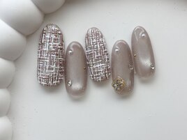 ツイードネイル/7000円