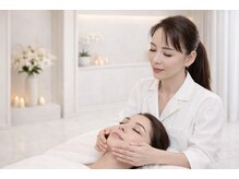 シャムロックの雰囲気（敏感肌でも対応しやすいオリジナル化粧品を使った特殊ハンド技術）