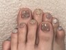 【FOOT★7500円】アート少なめＳコース[渋谷/パラジェル/フットネイル]