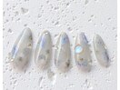 フラワー×水滴ネイル