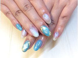 kー83 お客様 宝石ネイル