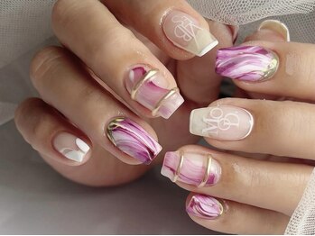 ネイルスペース ジュンクス 神戸三宮店(NAIL SPACE JUNX)の写真/【来店3回目まで*アートし放題¥9,900】ハイレベルなアートで日常を格上げ♪アイと同時施術も可能◎