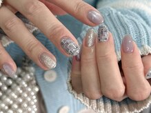 リン 恵比寿(RiN.)/ブルーツイードネイル　akane