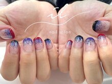 イル 神戸店/ラメグラデーション×フレンチ