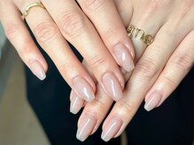 ヌル ネイル 堀江(NURU NAIL HORIE)/大人シンプルマグネットネイル☆