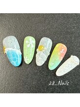 28ネイル 新中野店/夏・海・マンスリーデザイン