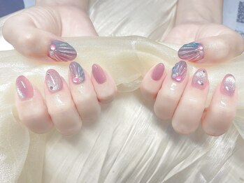 ラッキーネイル(Lucky Nail)の写真/圧倒的な再現力×長さ出しで理想の指先へ★最旬ワンホンやガラスフレンチでイベント主役級の華やかさを♪