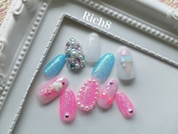 ネイルアンドまつげエクステ リッチエイト 原宿店(Rich8)/ゆめかわアイスネイルデザイン