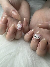 ちゅるん！kittyネイル