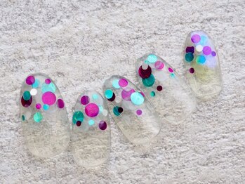 カトルナフ(quatre fois neuf)/丸ホロスプリングジャワーネイル