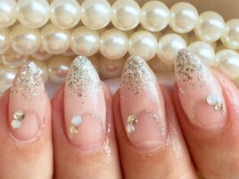 ラメグラデフレンチネイル