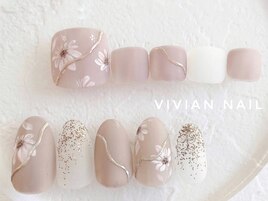 フラワー　マットネイル