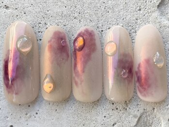 フリークネイル(FREAK Nail)/ニュアンスももぷっくり ¥12000