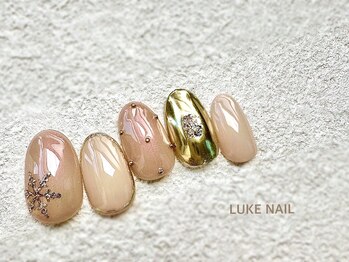 ルークネイル 恵比寿店(LUKE NAIL)/雪の結晶ミラー　冬ネイル