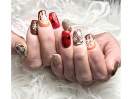 バレンタインネイル