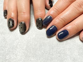 ブラック/ドット