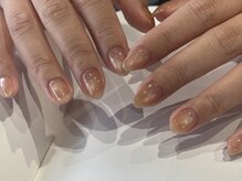 ファンクションネイルズ 表参道 原宿(FUNCTION NAILS)/マグネットネイル/オレンジ