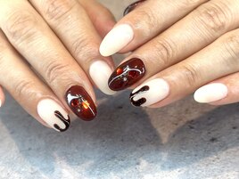 バレンタインネイル