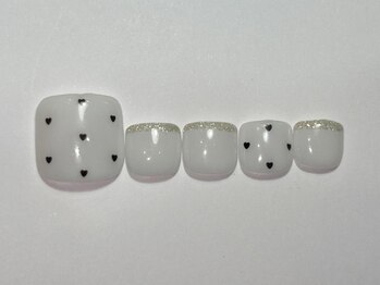 ネイルメゾン 渋谷店(NAIL MAISON)/ハートラメライン¥7500