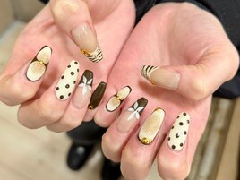 海外ガールMIXデザインネイル