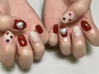 インク(inc)/ニット バレンタインネイル
