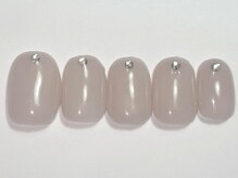 ネイルメゾン 渋谷店(NAIL MAISON)/シンプル先端ストーン¥5500