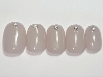 ネイルメゾン 渋谷店(NAIL MAISON)/シンプル先端ストーン¥5500