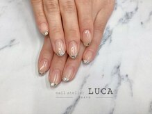 ネイルアトリエルカ(nail atelier LUCA)/W-463　ガラスフレンチネイル