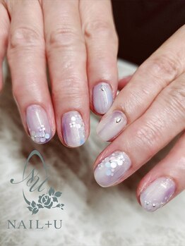 ネイルプラスユウ(NAIL+U)/紫陽花風nail