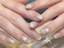 ケーツーネイル(k-two nail)/1月monthly/雪ネイル(みな)