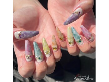 ネイルサロン アニーアンドジーノ(NAIL SALON Annie&Gino)/マーブルカラフルネイル