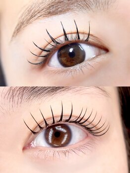 アンベリイルラッシュ(Embellir Lash)の写真/人気の《LEDマツエク×まつげパーマ》 でキレイな上向きまつ毛へ♪トレンドの束感まつ毛が自宅でも簡単に♪