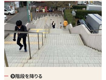 アシタ 柏店(ASHITA)/階段を降りる