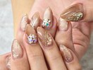 春のベージュ★ネイル★