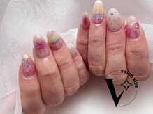 サロン ヴィーヴ(salon Vive)/#ニュアンスチェック#リボン