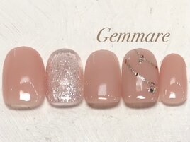 シンプルキラキララインネイル