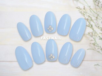 ファストネイル イオンモール堺北花田店(FAST NAIL)/チーク 白ネイル 【11865】