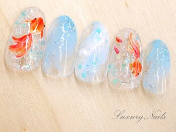 ラグジュアリーネイルズ オオミヤ(Luxury Nails Omiya)/涼しげ*金魚ネイル