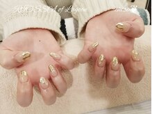 リオッサ オブ ラグーン(RIOSSA of Lagoon)/ガラスフレンチネイル×ミラー